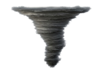 Isolated Tornado Twisting Cloud in a Dramatic Storm
