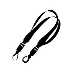 lanyards icon, lanyards silhouette vector illustration-simple silhouette illustration of lanyards, perfect for lanyards logos and icons