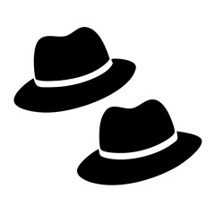 fedora hats icon, fedora hats silhouette vector illustration-simple silhouette illustration of fedora hats, perfect for fedora hats logos and icons