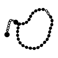 sunglass chains icon, sunglass chains silhouette vector illustration-simple silhouette illustration of sunglass chains, perfect for sunglass chains logos and icons