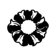 hair scrunchies icon, hair scrunchies silhouette vector illustration-simple silhouette illustration of hair scrunchies, perfect for hair scrunchies logos and icons