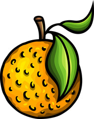 Doodle cartoon funny orange © balabolka