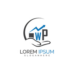 initial monogram logo With the upward progress suggested by the arrow design.

