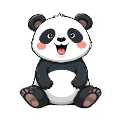 Obraz premium Simple panda bear vector art great for logos icons and educational content
