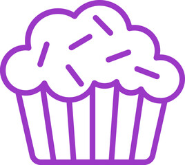 Cupcake vector stock icon illustration