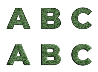 Pattern Moris Vintage seamless Luxury  A, B, C  Alphabet letter text typography font PNG