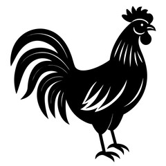 Animal rooster silhouette vector illustrator