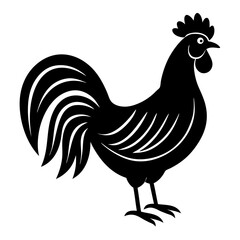 Animal rooster silhouette vector illustrator