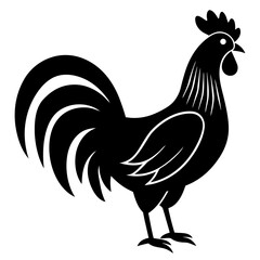 Animal rooster silhouette vector illustrator