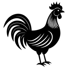 Animal rooster silhouette vector illustrator