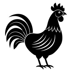 Animal rooster silhouette vector illustrator
