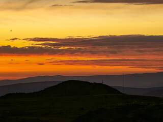Sunset in the high Andes