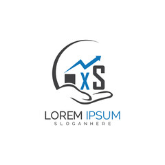 initial monogram logo With the upward progress suggested by the arrow design.
