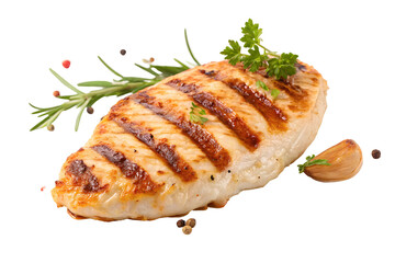 Single Piece of Seasoned Grilled Chicken Breast.