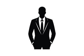 Man in suit icon silhouette