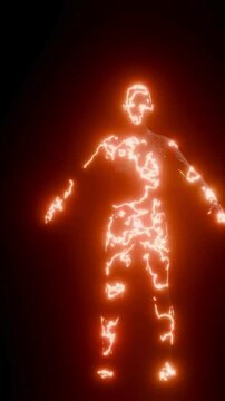 Abstract hot lava human