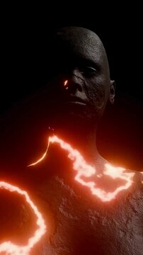 Abstract hot lava human
