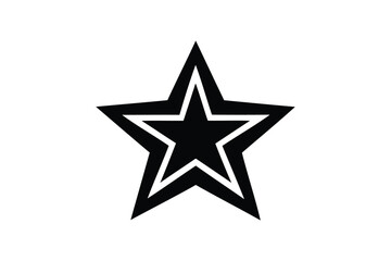 Obraz premium Military star silhouette on white background