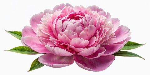 Closeup Pink Peony Flower on Isolated Background - High-Resolution Stock Photo for Design