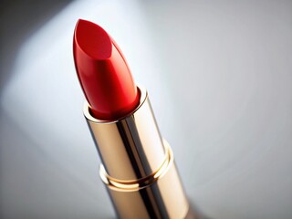 Close-up Red Lipstick Swatch on White Background - Beauty Product Photography