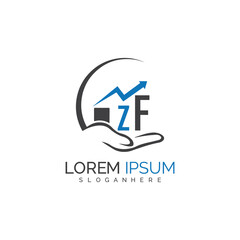 initial monogram logo With the upward progress suggested by the arrow design.
