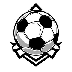 Obraz premium Soccer Ball Graphic Illustration: A dynamic illustration of a soccer ball, a symbol of the sport's global appeal and athletic prowess, stands out with sharp lines and shading.