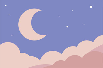 a-sky-full-of-pastel-colors-with-a-faint-moon