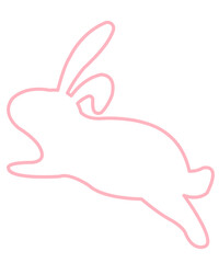Easter bunny clip art design on plain white transparent isolated background for card, shirt, hoodie, sweatshirt, apparel, tag, mug, icon, poster or badge