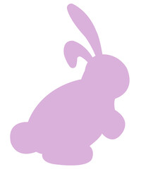 Easter bunny clip art design on plain white transparent isolated background for card, shirt, hoodie, sweatshirt, apparel, tag, mug, icon, poster or badge