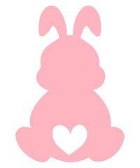 Easter bunny clip art design on plain white transparent isolated background for card, shirt, hoodie, sweatshirt, apparel, tag, mug, icon, poster or badge