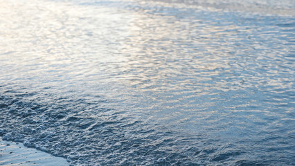 Landscape image of sea wave on beach