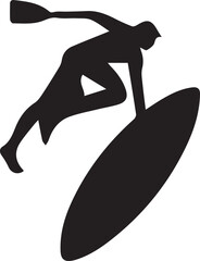 surfer silhouette vector