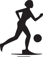 silhouette of a woman running