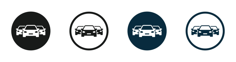 Car traffic jam icon. Car inventory vector icon design. 