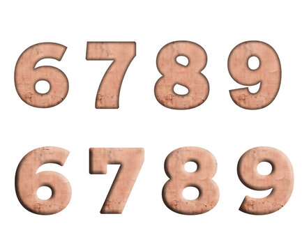 Texture Newspaper paper grunge vintage old aged 6, 7, 8, 9 Number letter text typography font PNG