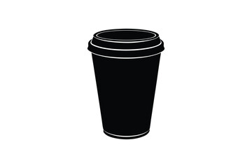Silhouette art design of a takeaway coffee cup with a secure lid1.eps