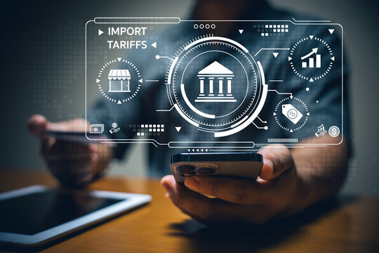 Analyzing import tariffs and their impact on business strategies office environment digital charting strategic viewpoint