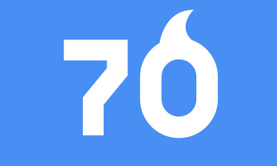 Shark logo number simple modern blue