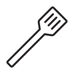 spatula icon outline collection in black and on white background