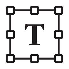 Text box icon outline collection in black and on white background