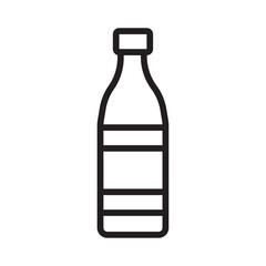 water bottle icon (2) outline collection in black and on white background