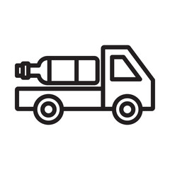 Wine delivery icon outline collection in black and on white background