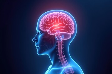 Obraz premium Migraine or Headache Concept – Side View