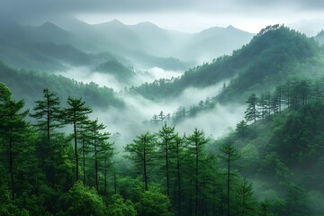 Misty Mountain Range