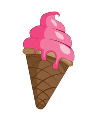 Cone Ice Cream Food Vector