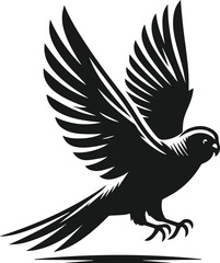Budgerigar bird silhouette vector