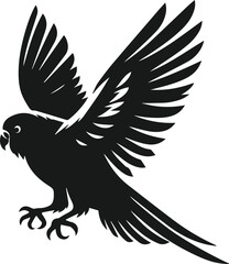 Obraz premium Budgerigar bird silhouette vector