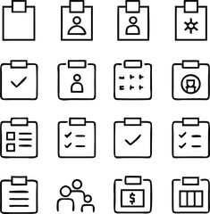 Organization Icons Set Pack Vector | Planning, Structure & Management Line Icon Pack