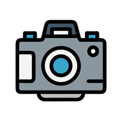 Camera Representing Digital Image Capturing Device Icon Design