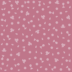 Cute floral seamless pattern with flowers and branches. Wildflower vector illustration in spring or summer. Elegant template for fabric, wallpaper, stationery, wrapping, card, and phone cases.